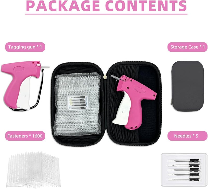 JINFFR Tagging Gun for Clothing, Tagging Gun Kit with Hard Case, 1600pcs 1" Barbs Fasteners and 6 Needles, Price Tag Gun, Standard Retail Price Tag Attacher Gun Kit, Clothes Tagging Gun - Image 4